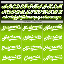 Charger l'image dans la galerie, Custom Black White-Neon Green Authentic Fade Fashion Baseball Jersey