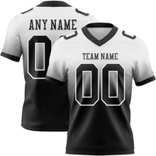 Load image into Gallery viewer, Custom White Black Authentic Fade Fashion Football Jersey