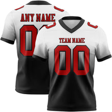 Load image into Gallery viewer, Custom White Red-Black Authentic Fade Fashion Football Jersey