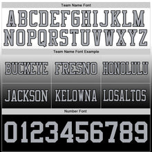 Load image into Gallery viewer, Custom White Gray-Black Authentic Fade Fashion Football Jersey