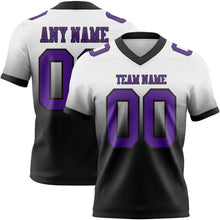 Charger l'image dans la galerie, Custom White Purple-Black Authentic Fade Fashion Football Jersey