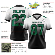 Load image into Gallery viewer, Custom White Kelly Green-Black Authentic Fade Fashion Football Jersey