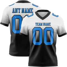 Load image into Gallery viewer, Custom White Powder Blue-Black Authentic Fade Fashion Football Jersey