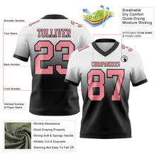 Загрузить изображение в средство просмотра галереи, Custom White Medium Pink-Black Authentic Fade Fashion Football Jersey