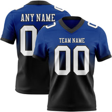 Load image into Gallery viewer, Custom Royal White-Black Authentic Fade Fashion Football Jersey