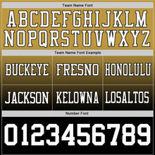 Laden Sie das Bild in den Galerie-Viewer, Custom Old Gold White-Black Authentic Fade Fashion Football Jersey