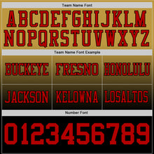 Laden Sie das Bild in den Galerie-Viewer, Custom Old Gold Red-Black Authentic Fade Fashion Football Jersey