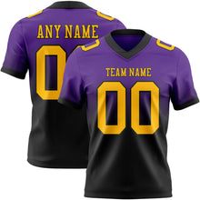 Загрузить изображение в средство просмотра галереи, Custom Purple Gold-Black Authentic Fade Fashion Football Jersey