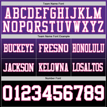 Laden Sie das Bild in den Galerie-Viewer, Custom Purple White Black-Pink Authentic Fade Fashion Football Jersey