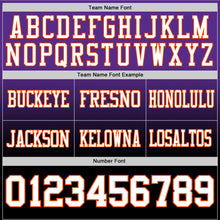 Charger l'image dans la galerie, Custom Purple White Black-Orange Authentic Fade Fashion Football Jersey
