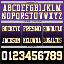 Laden Sie das Bild in den Galerie-Viewer, Custom Purple White Black-Old Gold Authentic Fade Fashion Football Jersey