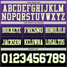 Загрузить изображение в средство просмотра галереи, Custom Purple White Black-Neon Green Authentic Fade Fashion Football Jersey