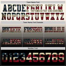 Load image into Gallery viewer, Custom Cream Vintage USA Flag-Black Authentic Fade Fashion Football Jersey