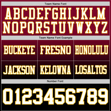 Load image into Gallery viewer, Custom Maroon White Black-Gold Authentic Fade Fashion Football Jersey