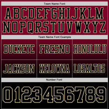 Load image into Gallery viewer, Custom Maroon Black-Cream Authentic Fade Fashion Football Jersey