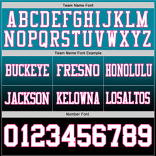 Load image into Gallery viewer, Custom Teal White Black-Pink Authentic Fade Fashion Football Jersey