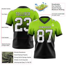 Laden Sie das Bild in den Galerie-Viewer, Custom Neon Green White-Black Authentic Fade Fashion Football Jersey
