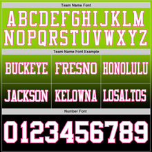 Laden Sie das Bild in den Galerie-Viewer, Custom Neon Green White Black-Pink Authentic Fade Fashion Football Jersey