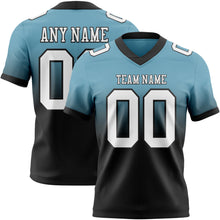 Load image into Gallery viewer, Custom Shadow Blue White-Black Authentic Fade Fashion Football Jersey