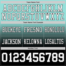 Load image into Gallery viewer, Custom Ice Blue White-Black Authentic Fade Fashion Football Jersey