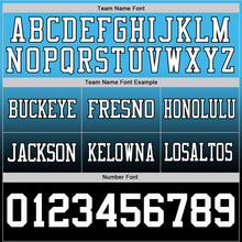 Load image into Gallery viewer, Custom Sky Blue White-Black Authentic Fade Fashion Football Jersey