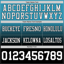 Charger l'image dans la galerie, Custom Panther Blue White Black Authentic Fade Fashion Football Jersey