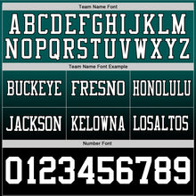 Charger l'image dans la galerie, Custom Midnight Green White-Black Authentic Fade Fashion Football Jersey