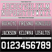 Load image into Gallery viewer, Custom Light Pink White-Black Authentic Fade Fashion Football Jersey