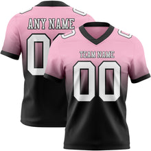 Load image into Gallery viewer, Custom Light Pink White-Black Authentic Fade Fashion Football Jersey