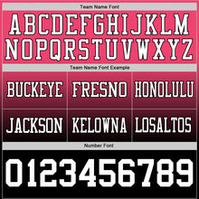 Load image into Gallery viewer, Custom Neon Pink White-Black Authentic Fade Fashion Football Jersey