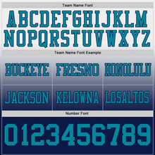 Загрузить изображение в средство просмотра галереи, Custom White Teal-Navy Authentic Fade Fashion Football Jersey