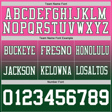 Загрузить изображение в средство просмотра галереи, Custom Pink White-Green Authentic Fade Fashion Football Jersey