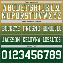 Laden Sie das Bild in den Galerie-Viewer, Custom Old Gold White-Green Authentic Fade Fashion Football Jersey