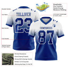 Загрузить изображение в средство просмотра галереи, Custom White Royal Authentic Fade Fashion Football Jersey