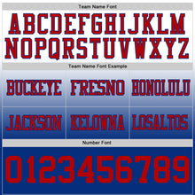 Load image into Gallery viewer, Custom White Red-Royal Authentic Fade Fashion Football Jersey