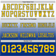 Загрузить изображение в средство просмотра галереи, Custom White Yellow-Royal Authentic Fade Fashion Football Jersey
