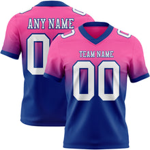Загрузить изображение в средство просмотра галереи, Custom Pink White-Royal Authentic Fade Fashion Football Jersey