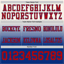 Load image into Gallery viewer, Custom Cream Red-Royal Authentic Fade Fashion Football Jersey