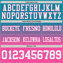 Load image into Gallery viewer, Custom Teal White-Pink Authentic Fade Fashion Football Jersey