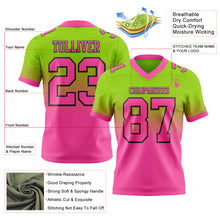 Laden Sie das Bild in den Galerie-Viewer, Custom Neon Green Pink-Black Authentic Fade Fashion Football Jersey