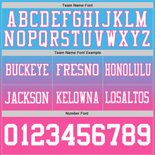 Load image into Gallery viewer, Custom Sky Blue White-Pink Authentic Fade Fashion Football Jersey