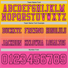 Загрузить изображение в средство просмотра галереи, Custom Yellow Pink-Black Authentic Fade Fashion Football Jersey