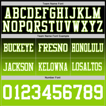 Load image into Gallery viewer, Custom Black White-Neon Green Authentic Fade Fashion Football Jersey
