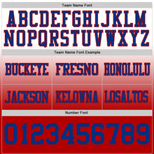 Load image into Gallery viewer, Custom White Royal-Red Authentic Fade Fashion Football Jersey