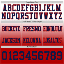 Load image into Gallery viewer, Custom White Navy-Red Authentic Fade Fashion Football Jersey