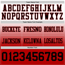 Load image into Gallery viewer, Custom White Black-Red Authentic Fade Fashion Football Jersey
