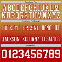 Laden Sie das Bild in den Galerie-Viewer, Custom Old Gold White-Red Authentic Fade Fashion Football Jersey