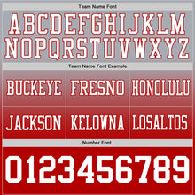 Load image into Gallery viewer, Custom Gray White-Red Authentic Fade Fashion Football Jersey