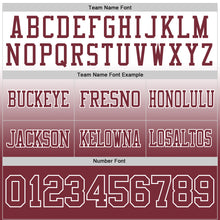 Load image into Gallery viewer, Custom White Burgundy Authentic Fade Fashion Football Jersey