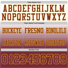 Charger l'image dans la galerie, Custom White Burgundy-Gold Authentic Fade Fashion Football Jersey